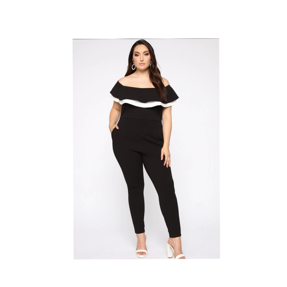 Black  off the shoulder Jumpsuit